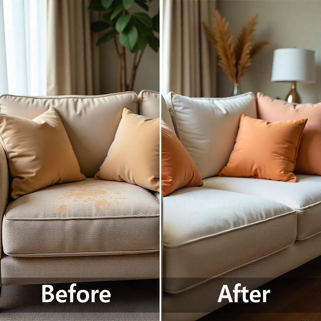 Sofa Steaming and Deep Cleaning